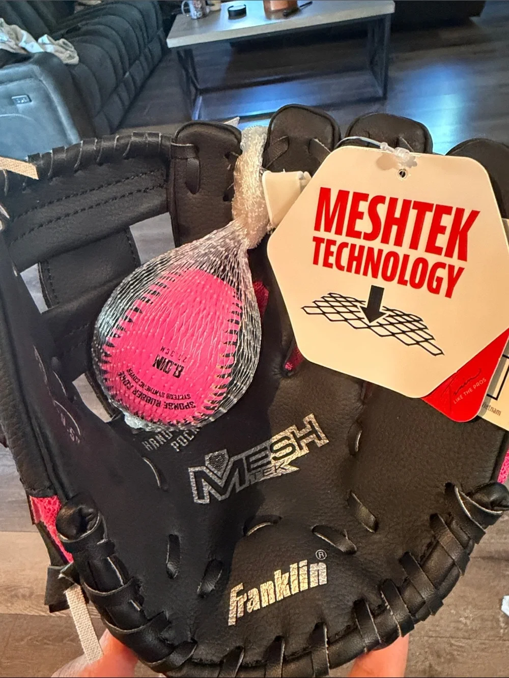 Kids Pink Baseball/Softball Glove